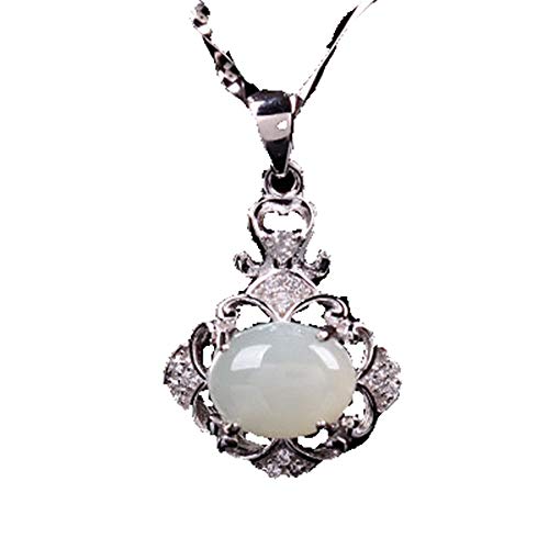 Pendentif en Jade blanc Hotan anti-irritation, le collier en bijoux idéal pour peaux sensibles