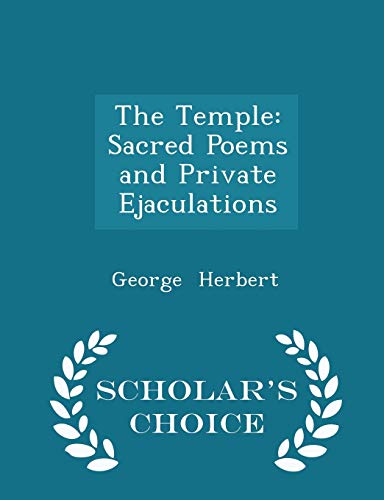 The Temple: Sacred Poems and Private Ejaculatio... 1296252957 Book Cover