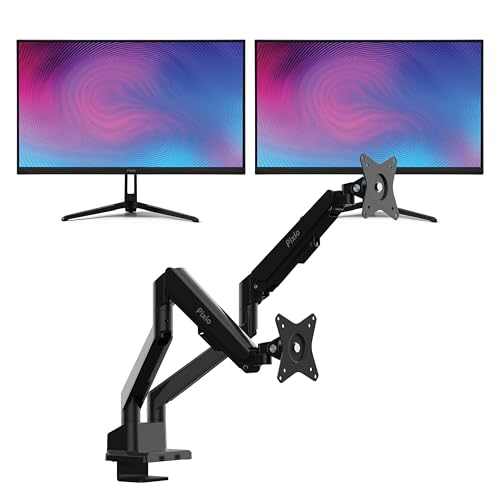 Image of Pixio Two PX246 Wave 24 inch 120Hz Refresh Rate FHD 1080p Resolution IPS Panel 4ms GTG Response Time Gaming Monitor and PS1D Wave Black Dual Monitor Arm