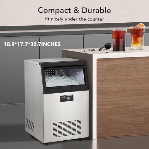 Fabricadora de hielo comercial de acero inoxidable 100 lbs miniatura 4