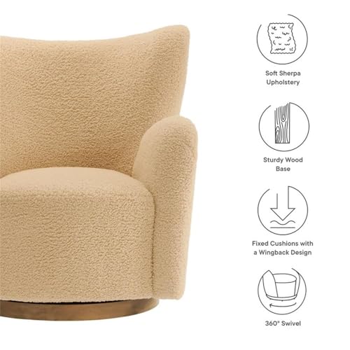 Sillón Plegable Sherpa Marrón Claro miniatura 7