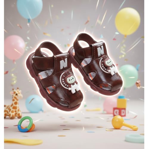 Image of Kids Chu-Chu Sound Musical First Walking Cozy Sandals for Baby Boys and Baby Girls Age 9-22 Months