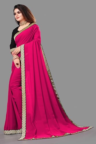 Sari de georgette ligero para evitar el calor en ceremonias con blusa 3