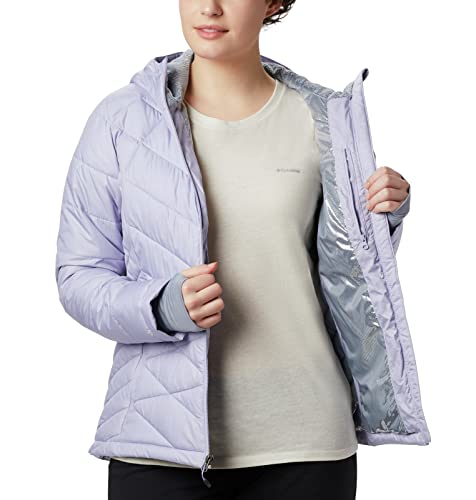 Image of Columbia Women's Omni-Heat Reflective Heavenly Hooded Hiking & Trekking Down Standard Length Jacket