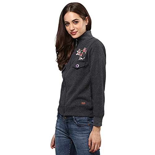 Image of Campus Sutra Women's Cotton Crew Neck Sweatshirt