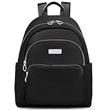 Mini Backpack for Women, Waterproof Stylish Daypack Purse Shoulder Bag, Small Lightweight Travel Backpack College, Ladies Gift Casual Daily Work, Black