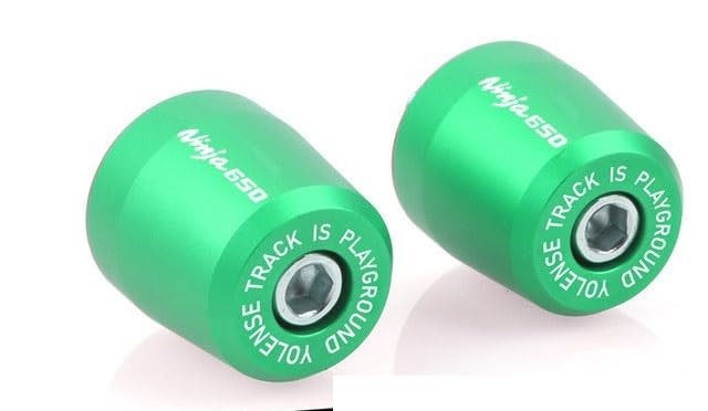 Curseur de guidon vert et embout de protection antichoc pour moto Ninja 650