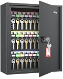 Uniclife 60 Position Key Cabinet Steel Security Storage Box with Combination & Key Lock, Resettable, Digital...
