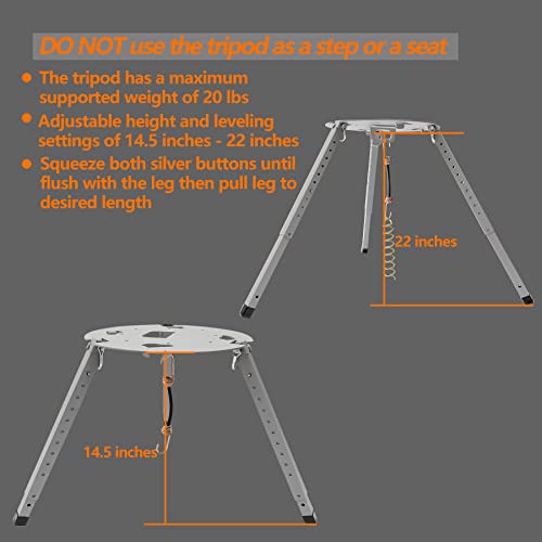 Tr-1518 Satellite Tripod Mount Compatible With Carryout Gm-1518, Gm-1599, Gm-Mp1, Pathway And Playmaker Rv Satellite Antennas Adjustable Height 14.5"-22" #TOP3