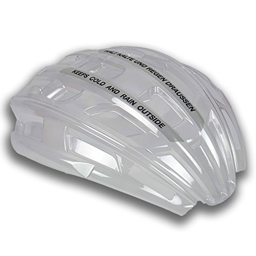 Casco per Tutte le Stagioni di Cover pioggia protezione Roadster | Rivestimento Impermeabile Antipioggia bicicletta casco, Bambini (unisex), trasparente, XS-S (50-54 cm)