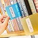 Epakh 24 Packs Colored Dividers for Book Shelves with Label Stickers, Flexible Bookshelf Markers for Organizing Home Library, 3 x 12 Inch