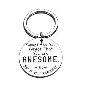 SYGUNAR Funny Inspirational Keychain Gifts Birthday Christmas Gifts for Women Men Best Friend BFF Him Her Thank You Gift for Coworker Boss Graduation Gifts for Daughter Son Students Key Chain