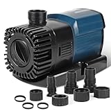SWAWIS Teichpumpe mit Filter 11W 1800L/H Wasserpumpe Energiespar Aquarium Pumpe Max. Förderhöhe 2,2M Kabellänge 10M Tauchpumpe Springbrunnenpumpe Bachlaufpumpe