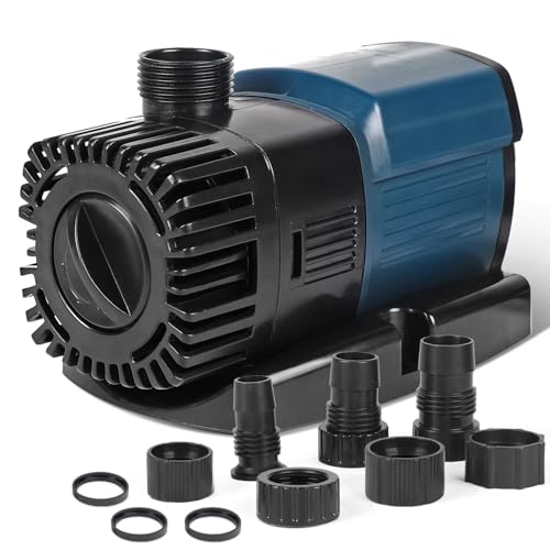 SWAWIS Pompe Bassin Exterieur 11W 1800L/H Pompe à Eau Filtre