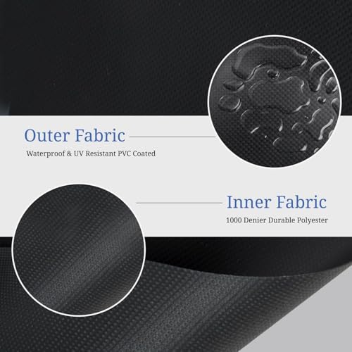 Covers & All Round Table Top Cover, 18 Oz Heavy Duty Waterproof UV & Weather Resistant Patio Table Cover, Outdoor Table Cover for Patio Outdoor Furniture & Coffee Table (30\" Diameter x 4\" H, Black)