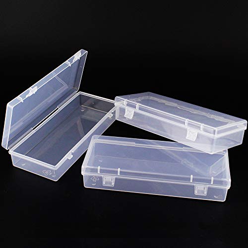 Airgoesin Caja de almacenamiento pequeña con tapa para guardar piezas pequeñas, monedas, tornillos, cuentas, lápices, Q-Tip, adornos, píldoras, hierbas, accesorios de joyería (tamaño L, 3 unidades) Cover