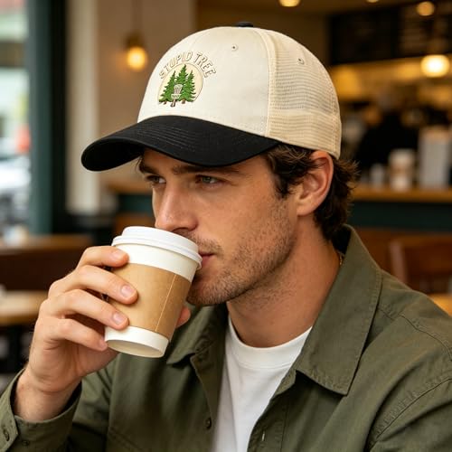 Image of OOMOO Disc Golf Snapback Cap - Distressed Mens & Womens Hat - Stupid Tree Theme