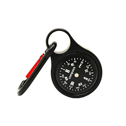 方向コンパス キーリング ストリートマスター コンパス キーホルダーコンパス オイル式 ブラック 亜鉛合金コンパス クイックハンギングメタルカラビナ コンパスアウトドア 登山 釣り キャンプ 屋外 旅行用