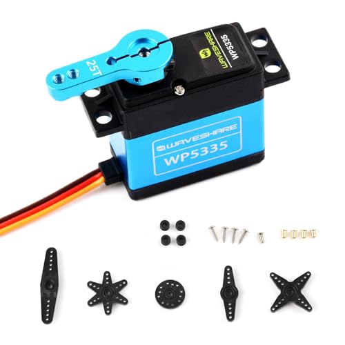 Waveshare 35kg.cm High-Torque 180° Digital Servo, Copper and Steel Gears, Includes Multiple Servo Arms for Versatile Assembly, Water-Resistant and Dust-Resistant Design Waveshare 35kg.cm High-Torque 180° Digital Servo, Copper and Steel Gears, Includes Multiple Servo Arms for Versatile Assembly, Water-Resistant and Dust-Resistant Design
