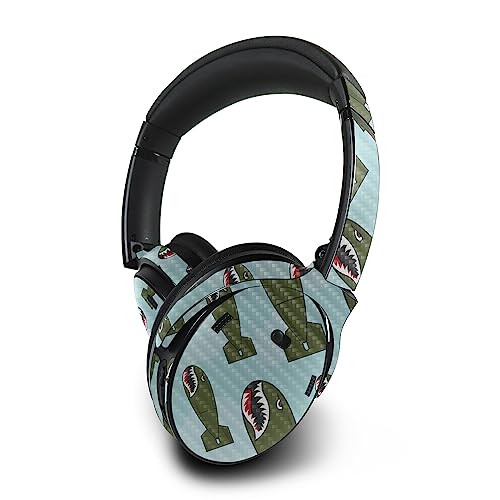 Image of MightySkins Carbon Fiber Skin Compatible with Bose QuietComfort 45 Headphones Bombs Away | Protective, Durable Textured Carbon Fiber Finish | Easy to Apply | Made in The USA