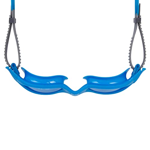 Zoggs Panorama Kids Swimming Goggles (Blue Lens, Blue/Grey, 6-14 Years) with Tinted UV Protection & Soft, Anti-Leak Seal - Image 2
