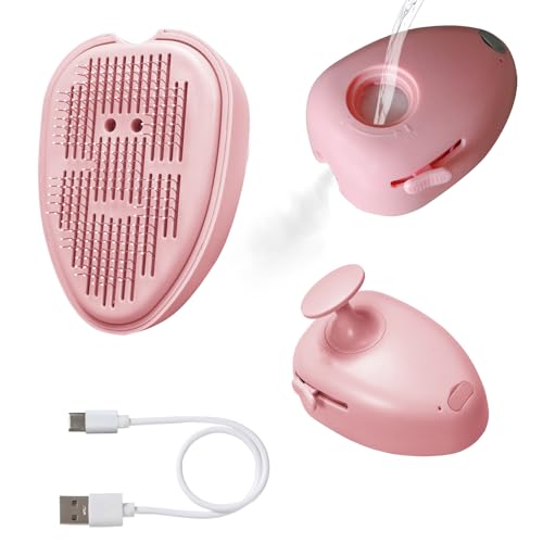 Image of 4 in 1 Cat Steam Brush for Shedding, Rechargeable Steam Pet Hair Brush for Indoor Cats, Massage, Cleaning, Shedding, Combing & Remove Floating Hair All In One(Pink)