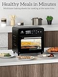 Kitchen Elite Air Fryer Toaster Oven Combo, 12.6 QT Stainless Steel Airfryer 10 in 1, Convection Oven Countertop 450°F, Non-Toxic for Bake, Roast, Reheat, Broiler, Dehydrate with Digital Touch Screen