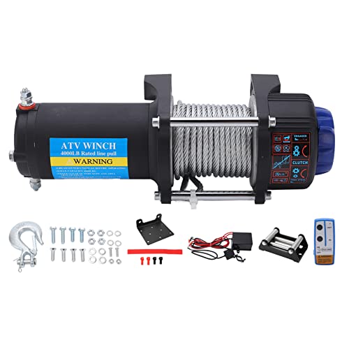 Winche eléctrico de acero inoxidable 4000LB 12V con control remoto