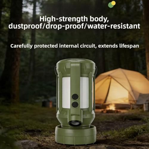 Lanterne de camping rechargeable 4 modes avec ventilateur solaire