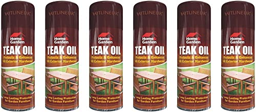 6 x 400ml Teak Oil Spray for Garden Furniture