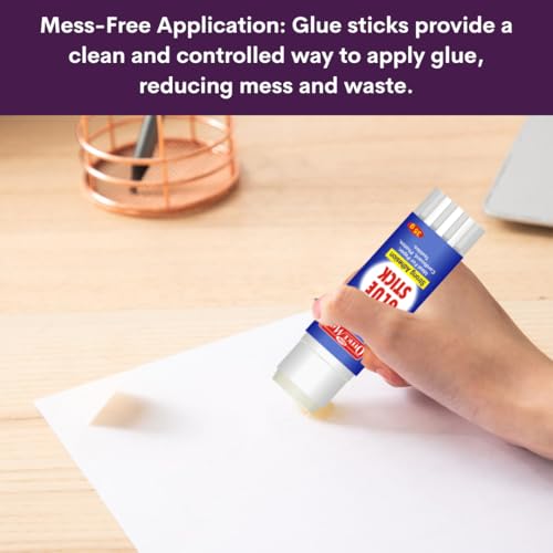 Image of Soni Officemate Glue Stick - 35gm | Pack of 12 | Strong-Hold, Quick-Drying PVP Adhesive | Multi-Purpose Use for School Projects, Art & Craft, DIY | Safe & Child-Friendly | Ideal for Office & Home Use