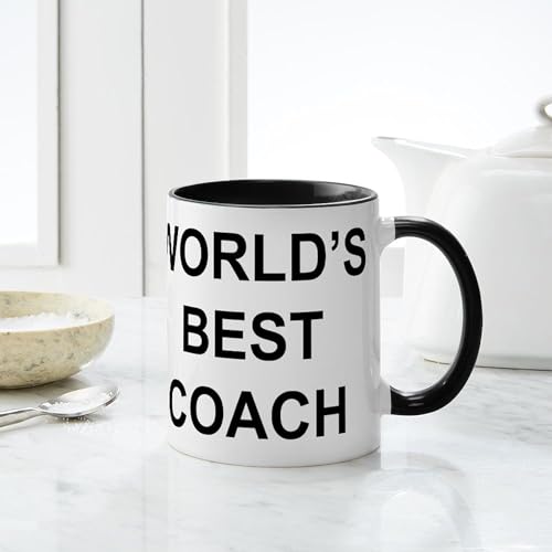 Taza de cerámica de 11 oz Worlds Best Coach miniatura 6