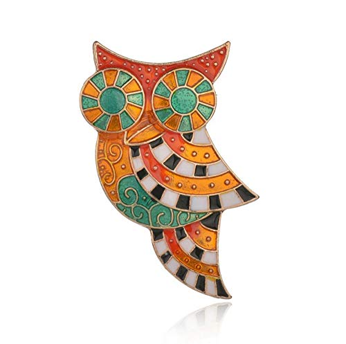 MKmd-s Pin de Solapa Escudo Traje Broche, Goteo Mosaico Búho Trench Coat...