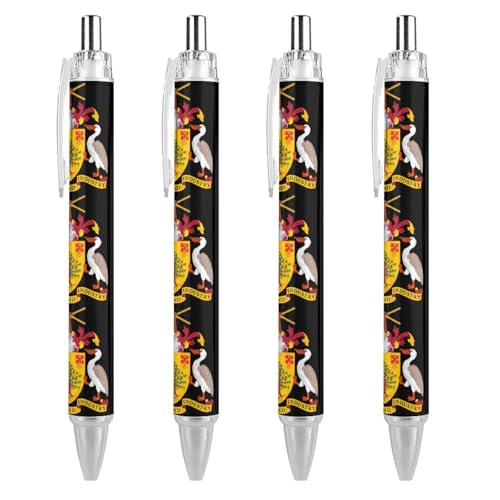 Bolígrafo retráctil punta fina de 0,5 mm de Barbados, pack de 4 bolígrafos de oficina de calidad
