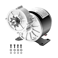 VEVOR 350 W Elektrischer Gleichstrommotor, Leistungsstarker Elektromotor, 24 V, 3000 U/min, Go-Kart-Bürstenmotor, elektrischer Dirtbike-Motor für E-Bike, Motorrad, Roller, Heimwerker
