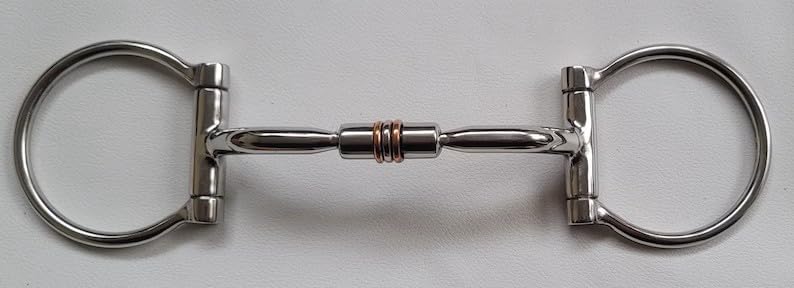 Gallop Western D Ring Comfort Mouth Snaffle Bit with Copper Rollers