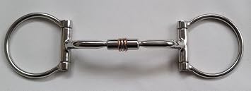 Gallop Western D Ring Comfort Mouth Snaffle Bit with Copper Rollers