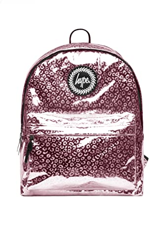 hype Sac à Dos Unisexe Rose holographique avec Blason léopard, Mixte, 40 inch