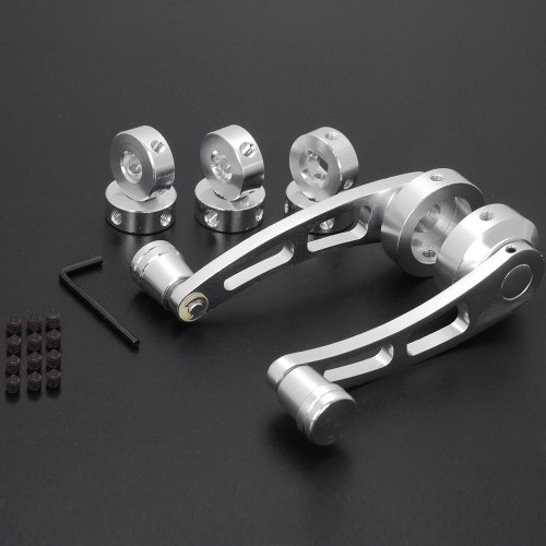 2X Chrome Aluminum Billet Car Silver Window Winders Truck Pickup Manual Door Handle Crank For Toyota Nissan Mitsubishi
