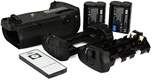 DSTE Pro IR Remote MB-D16 Vertical Battery Grip + 2pcs EN-EL15 Battery Compatible with Nikon D750 Camera