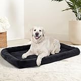 Patas Lague Bolster Dog Bed for Extra Small Dogs Black 16''x12'' Dog Cat Crate Bed Mat