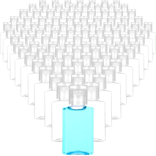 120 Pcs Travel Bottles, 1 oz/30 ml, Clear, Plastic, Leak-Proof Flip Cap, Perfect for Travel, Camping, Outdoor Activities