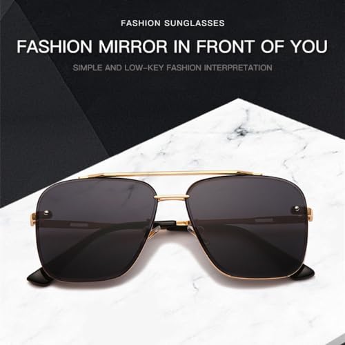 Fashion Classic Square Sunglasses Cool Men Vintage Metal Sun Glasses Women Shades UV4002