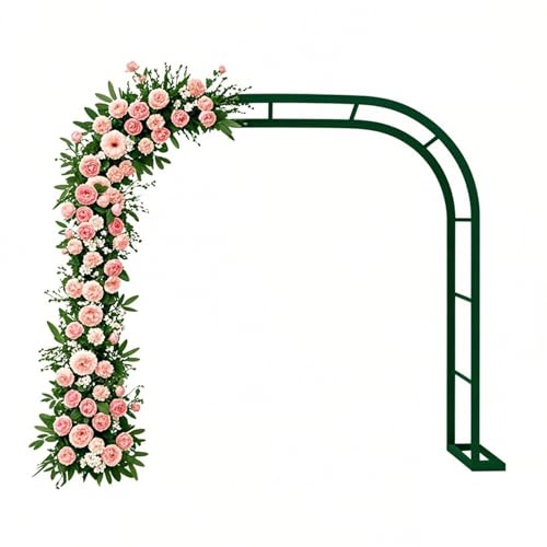 Zewnętrzny łuk ogrodowy do roślin pnących - metalowa altana z podstawą, idealna na wesela i ceremonie (120-370 cm) - idealna do róż i dekoracji