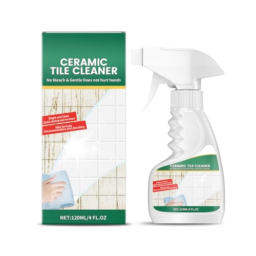Uniiking 120ml Bathroom Descaler Spray Bathroom Cleaner for Tile Floors Duty Grout and Tile Cleaner Ceramic Tile Floor Cleaner for Multi-surface Bathroom and Tile Cleaner