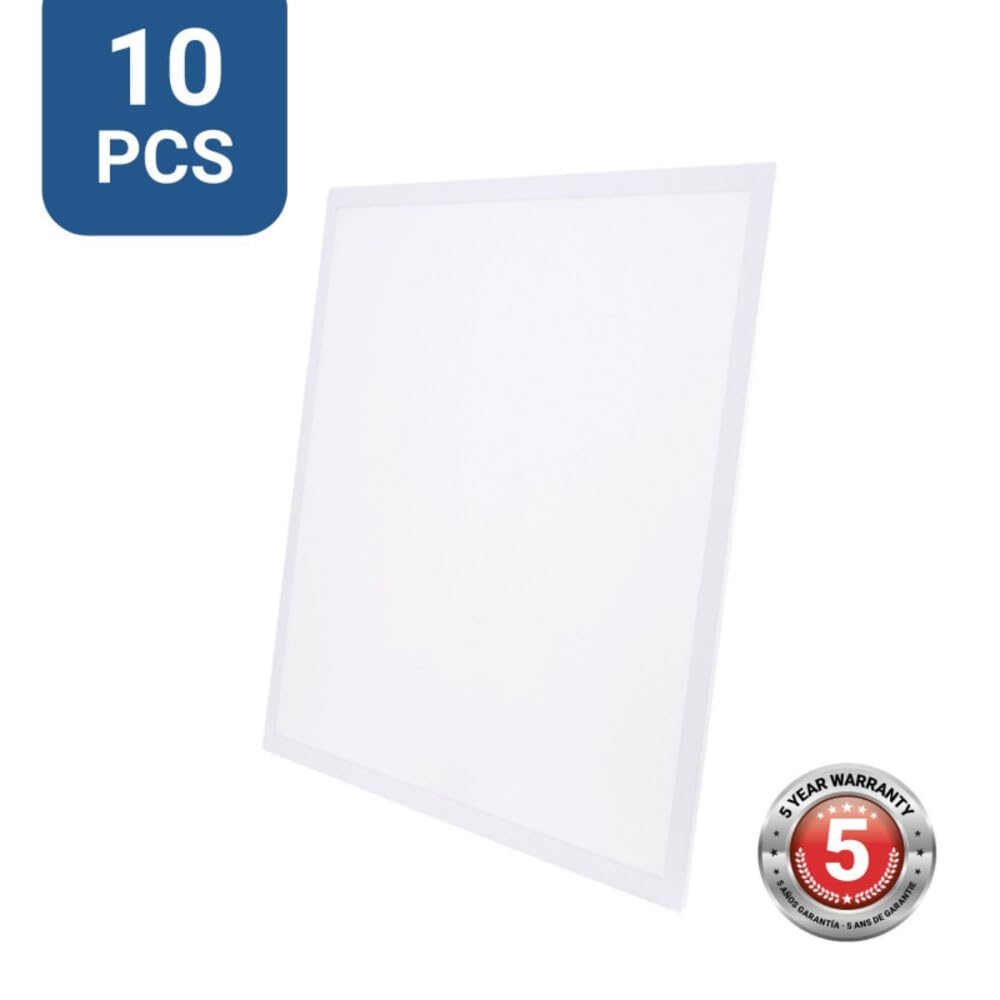 BARCELONA LED - Pack x10 Panel LED 60x60 cm 40W Backlit – 4800 lm, UGR<22, CRI>80, 120 lm/W, Luz Blanca Fría, Driver incluido, Empotrable