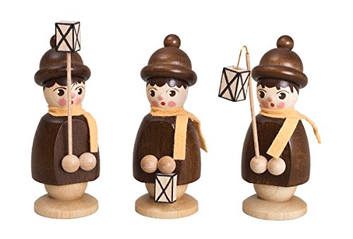 Enfants de lanterne 100 millimètres figurine bois brut Seiffen travail manuel
