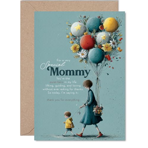 Carte d'anniversaire sincère pour maman, petit merci pour tout