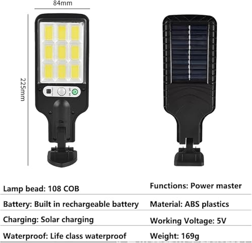Image of 180W Led Solar Street Light Outdoor,10000LM IP65 Waterproof Solar Security Flood Lights Outdoor Motion Sensor, Wired Security Solar Powered Flood Lights for Indoor, Outside, Yard, Garden