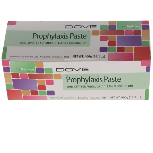 HSB 102014, Dental Prophy Paste Cups Cherry Flavor, Coarse Grit – Gluten-Free, Low-Splatter, Stain-Removing Formula for Teeth Cleaning & Polishing, 200/Bx